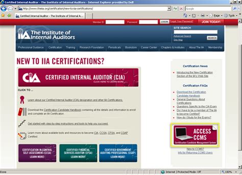 iia ccms portal log in.